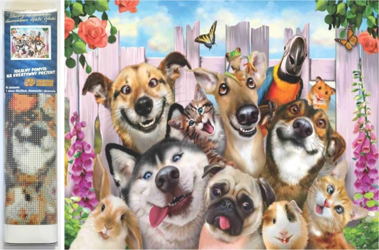 Crazy selfie gyémántfestés 30x40 cm