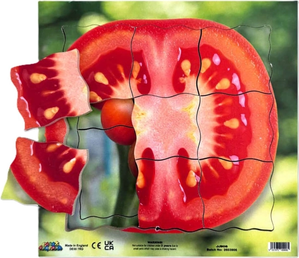 Just Jigsaws Paradicsom és vegetatív növekedési szakaszai – 19 darabos, fa, réteges puzzle