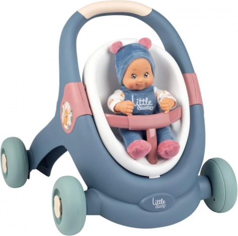 Little Smoby 3 az 1-ben járássegítő babával