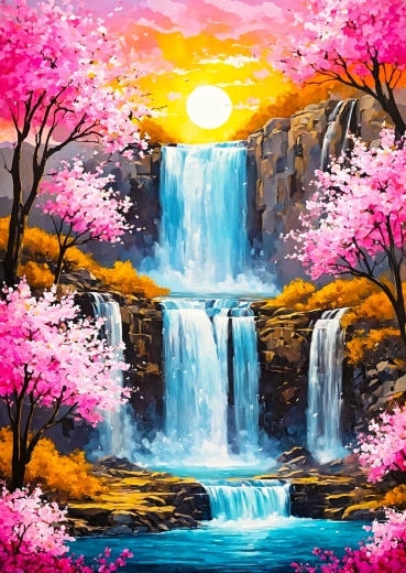 Enjoy puzzle Cseresznyevirág-vízesés 1000 darabos
