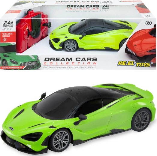 Reel Toys McLaren 765LT távirányítós RC autó 1:24 zöld 17 cm - 1 db