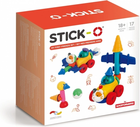 Magnetikus építőkészlet Stick-O Az Első Barátaim Készlet