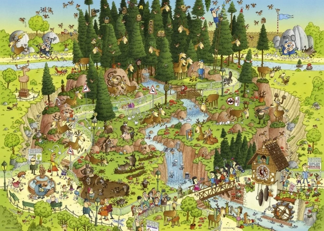 HEYE Puzzle Őrült ZOO: Fekete erdő kiállítás 1000 darab