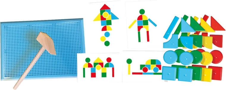 Színes geometriai formák mozaikokhoz és képekhez