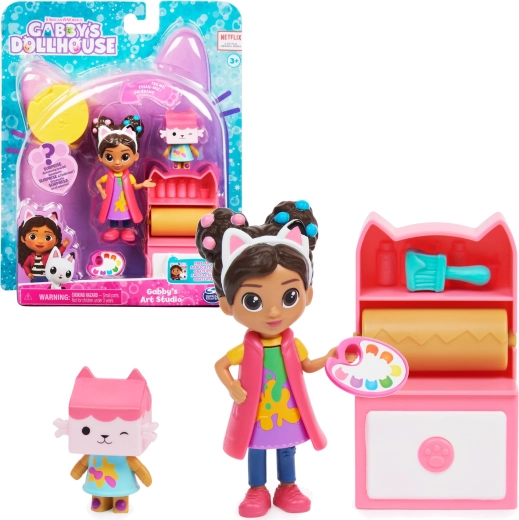 Gabby's Dollhouse Gabi varázslatos babaháza festőstúdió figurákkal