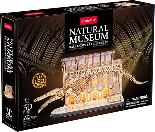 Cubic Fun 3D LED puzzle – természettudományi múzeum óriásbálna csontvázzal