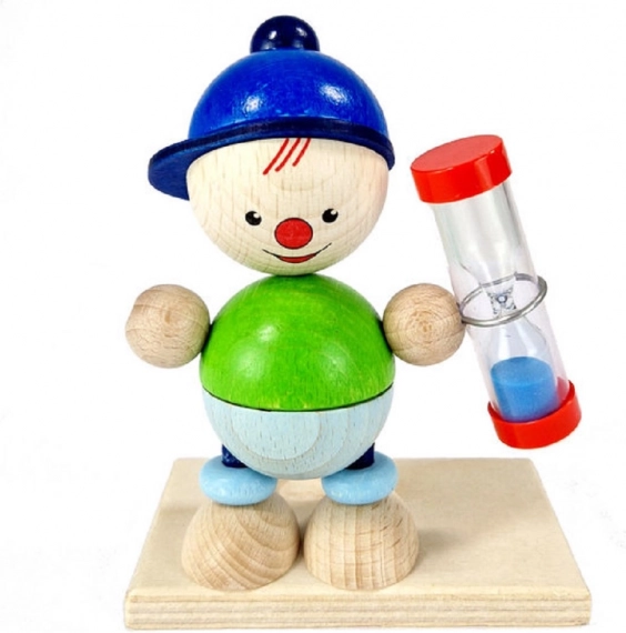 Fogmosást segítő homokóra figura, Luis