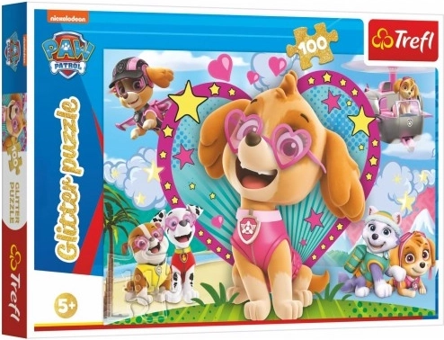 Trefl Csillogó Skye Mancs Őrjárat Puzzle 100 darabos