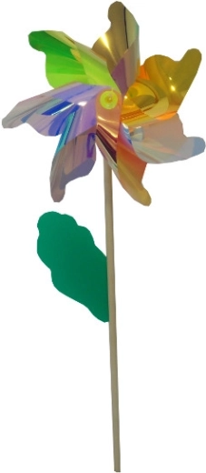 Szélforgó fa nyéllel, 75 cm