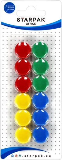 Színes mágnesek készlete 22 mm - 12 db