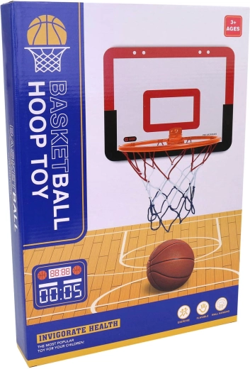 Gyerek kosárlabda szett palánkkal, labdával és pumpával 40 × 26 cm