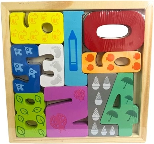 Fa puzzle számjegyek 0–9