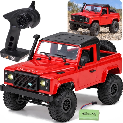 Távirányítású Land Rover Defender Pickup 4x4 terepjáró modell 1:12 méretarányban