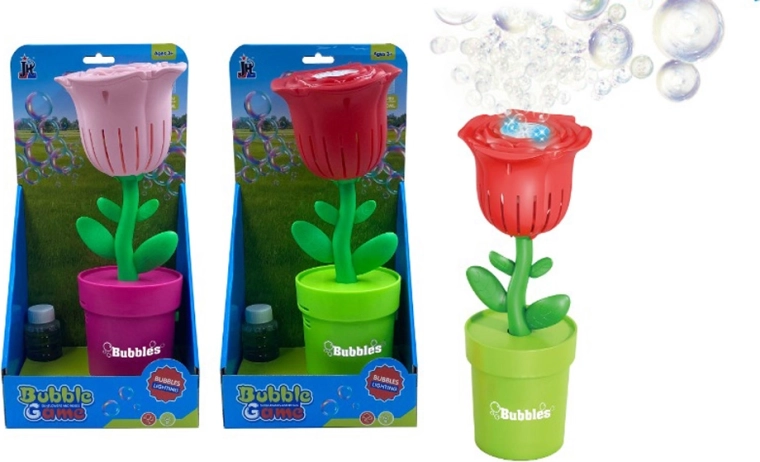 Rózsa alakú buborékfújó 29 cm (többféle)