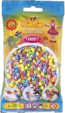 Hama MIDI vasalható gyöngyök pasztell színekben, 1000 db