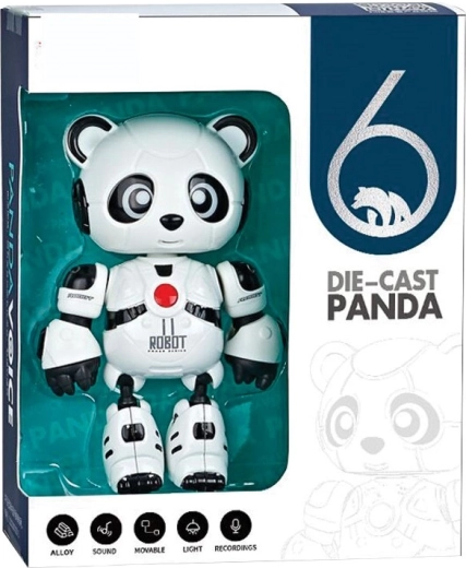 Interaktív beszélő panda 12 cm világító szemekkel