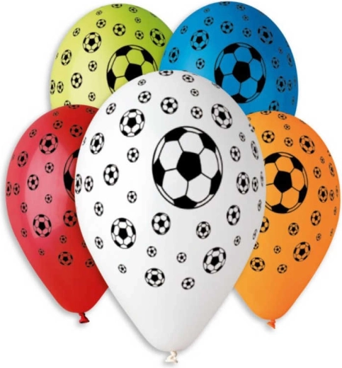Gemar felfújható, futball-labda mintás nyomattal ellátott lufi 30 cm – 1 db