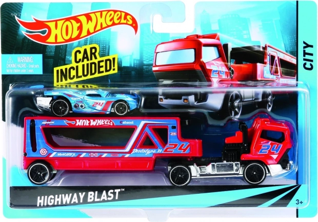 Hot Wheels Teherautó Sportautóval