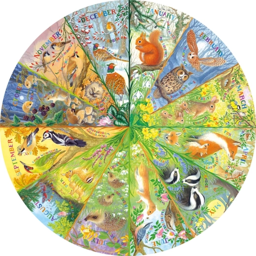 Kerek puzzle Erdő éve 500 darabos GIBSONS