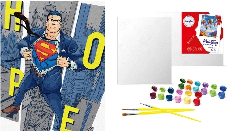 Számfestő készlet Warner Bros. Superman: Remény 40 × 50 cm