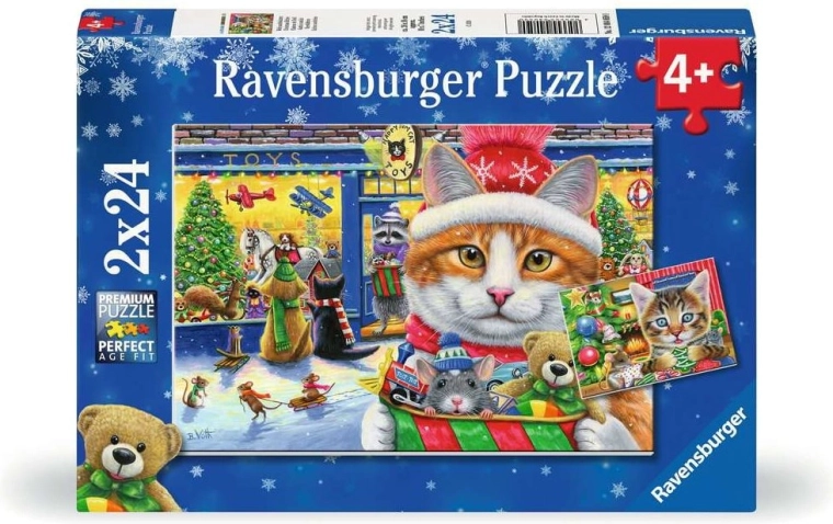 Ravensburger puzzle Karácsonyi kiscicák 2×24 darab