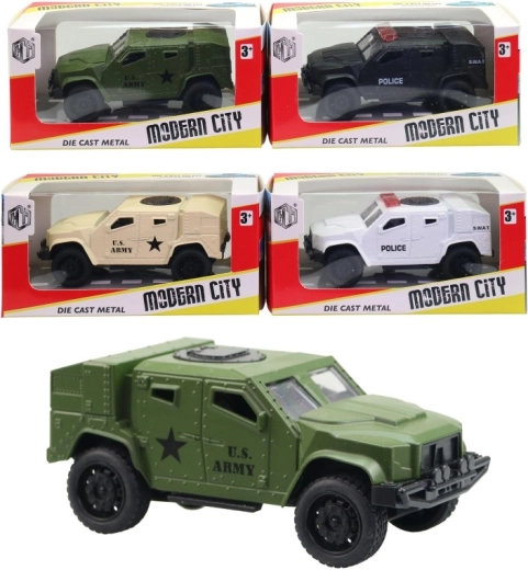 Fém páncélozott autó 11 cm – die-cast modell gyerekeknek