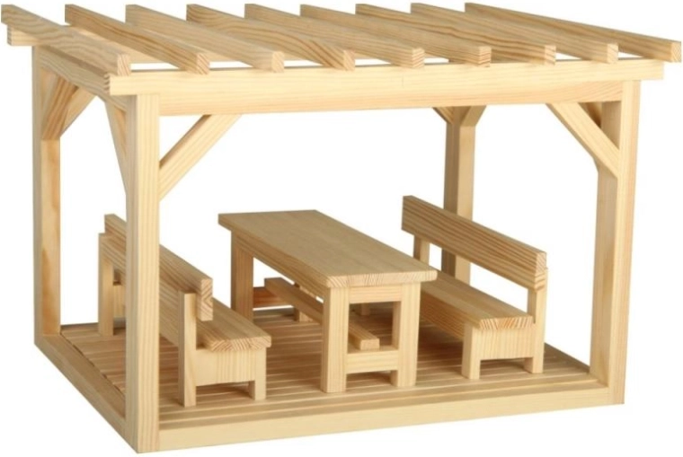 Mini fa pergola modellépítő készlet