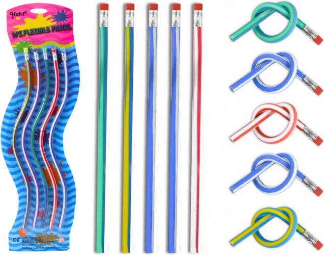 Rugalmas ceruzák radírral, lágy 5 darab 30 cm