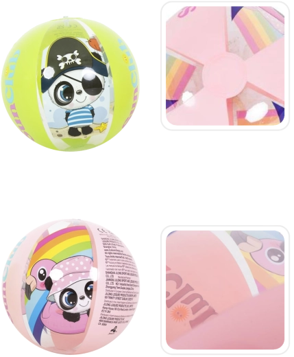 Cuki panda és szivárvány motívumok