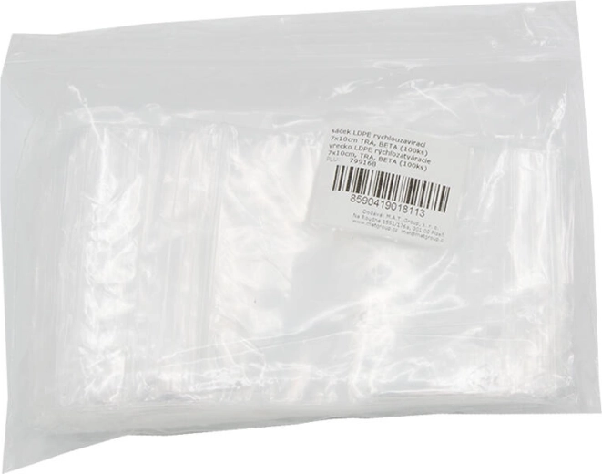 LDPE gyorszáras tasakok 7 × 10 cm, átlátszó (100 db)