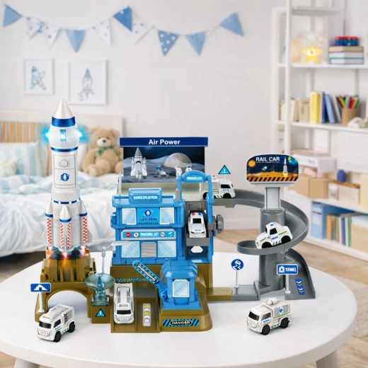 Rakétastart fényekkel és hangokkal