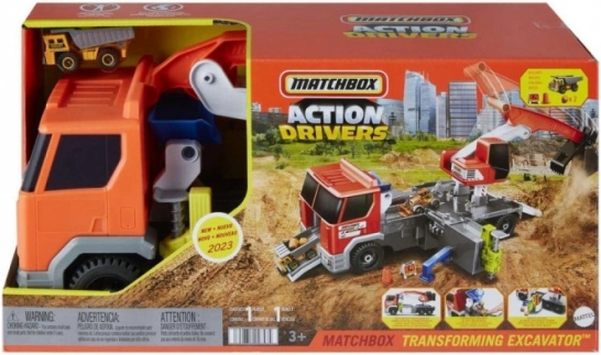 Matchbox járműkészlet teherautó és kotrógép