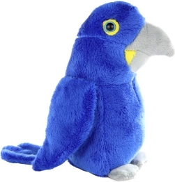 Plüss kék papagáj 16 cm