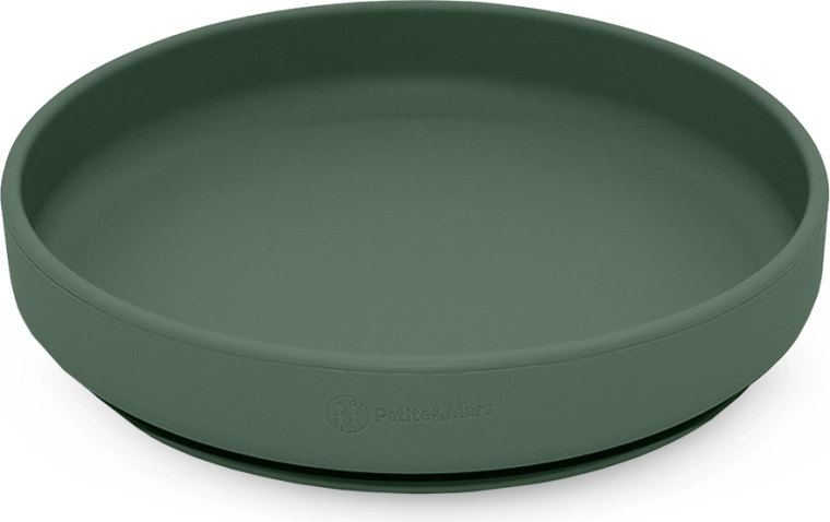 PETITE&MARS Take&Match Misty Green 6m+ szilikon tányér tapadókoronggal