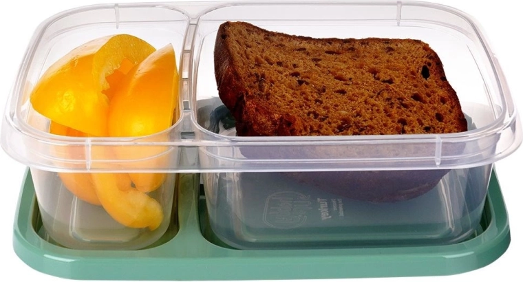 Két külön rekesz a tökéletesen rendezett ebédhez