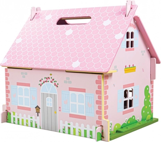 Hordozható fa babaház Bigjigs Toys