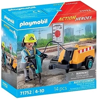 PLAYMOBIL ACTION HEROES építőmunkás légkalapáccsal