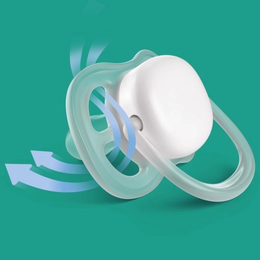 Philips AVENT Ultra air neutral cumi 6–18 hónapos korig, kék – 2 db