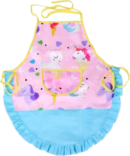 Cuki unikornisos kötény praktikus zsebbel