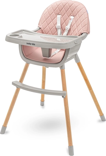 Baby Mix Freja etetőszék dusty pink