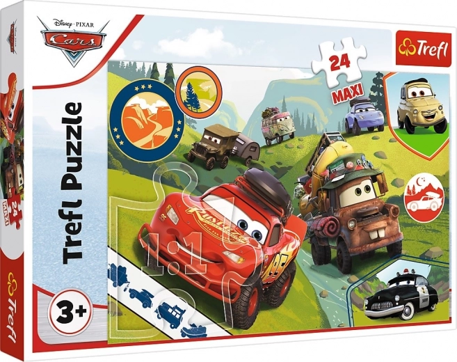 Puzzle 24 Maxi Vidám autók Disney Verdák 3