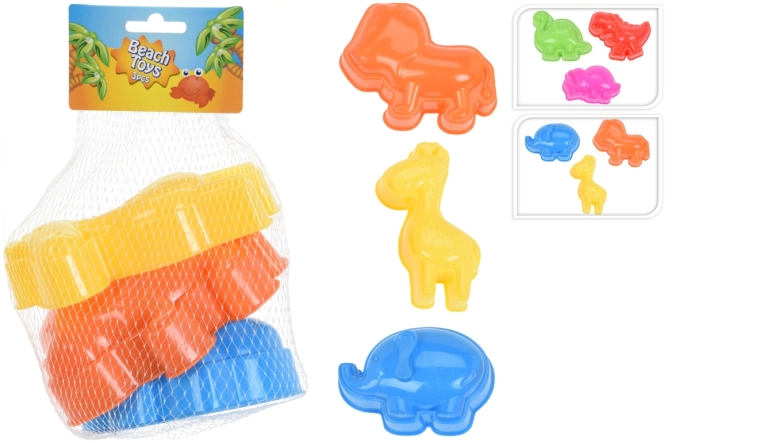 3 darabos homokozó állatfigurás formakészlet