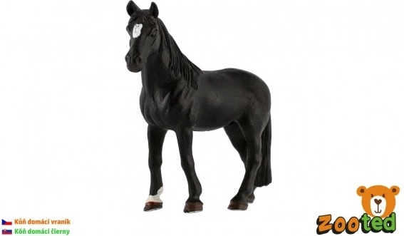 Műanyag fekete ló figura 13 cm