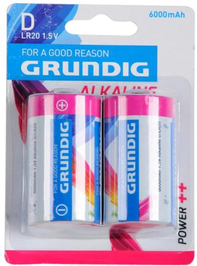 Alkáli elemek D LR20 GRUNDIG 6000 mAh, 2 db
