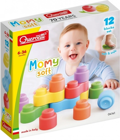 Momy Soft építőjáték kisgyerekeknek 12 formával