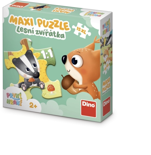Dino maxi baby puzzle Első játék Erdei állatok, 15 darabos