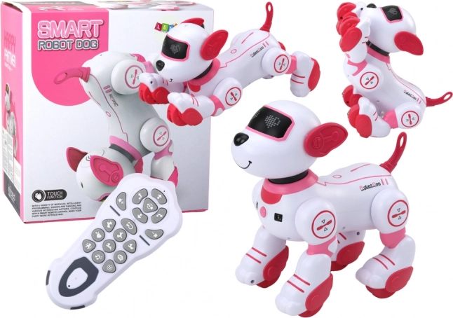 Interaktív távirányítós robot kutya rózsaszín
