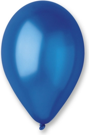 Metálfényű lufik 25 cm, sötétkék