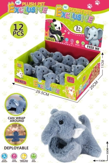 Plüss karkötő elefánttal 11 × 7,5 cm