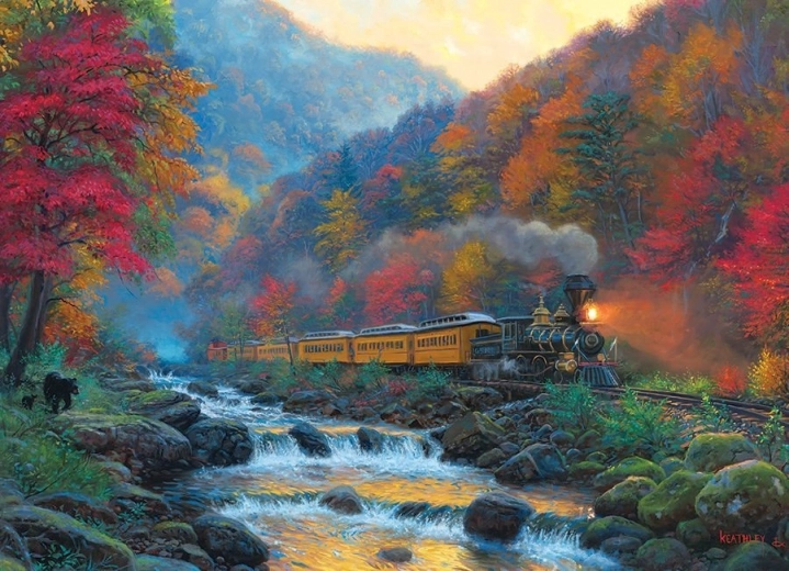 Puzzle Gőzmozdony 1000 darab COBBLE HILL